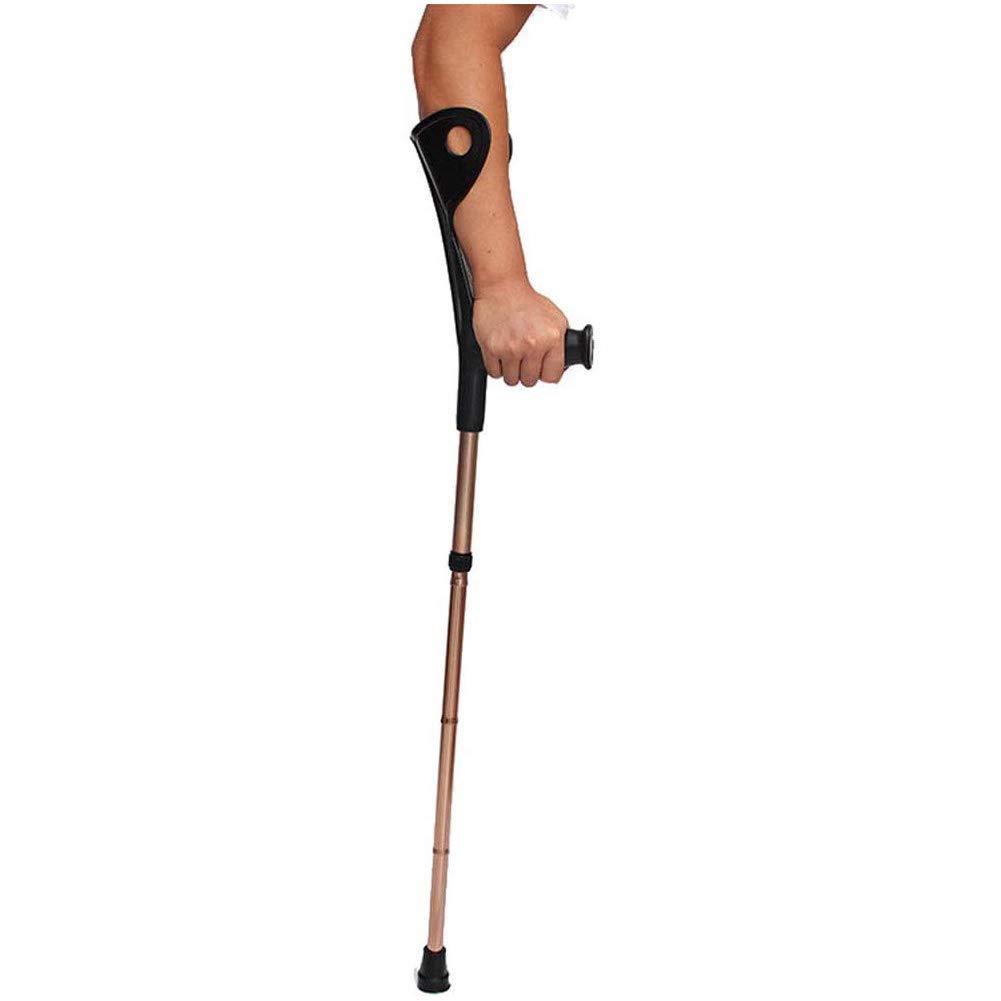 BJH Muleta Codo Plegable, Aleación De Aluminio, Bastón para Caminar Antebrazo Muleta Codo Muletas Plegable Ultraligero Asistencia De Aluminio Altura Ajustable con Mango Cómodo Interesting