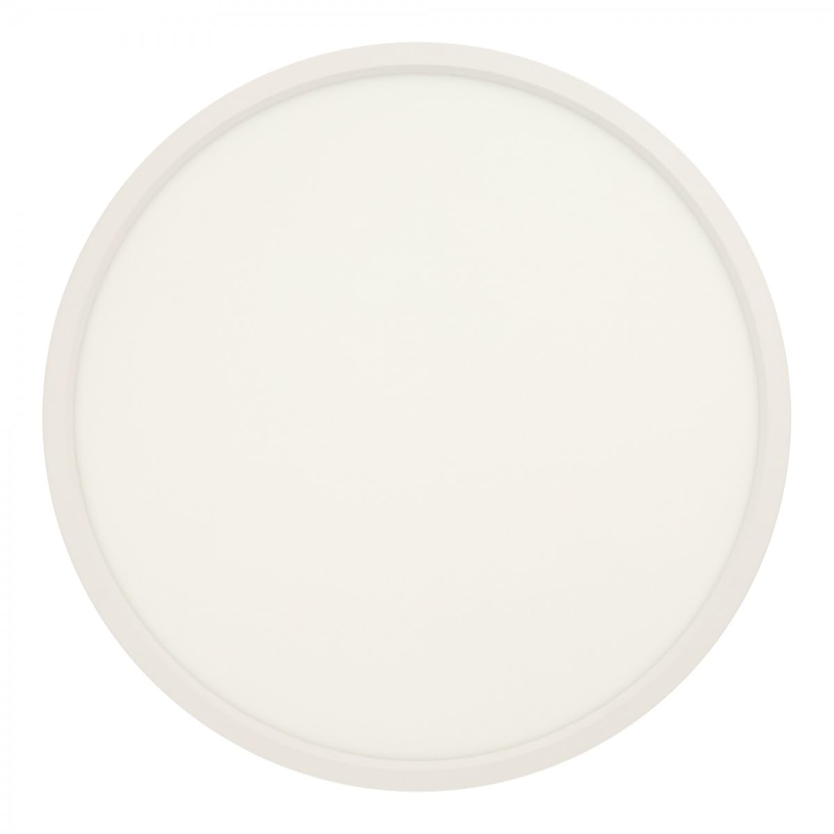 Jandei - Plafón LED 48W Tricolor 3000K-4200K-6000K, 59,5 cm diámetro, marco blanco. Instalación en Superficie. Perfecto para Dormitorio, Salón, Cocina, Hogar, Negocio.