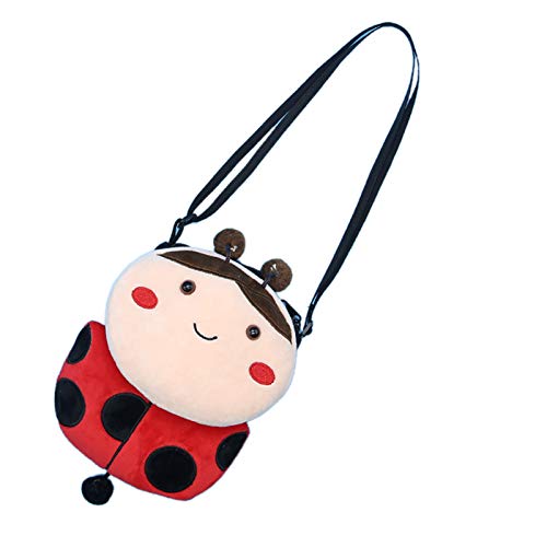 ZumZup Mini Umhängetasche für Kind Geldbörse Schlüsselbeutel Kindertasche Schultertasche als Geschenk Cartoon-Marienkäfer Cover