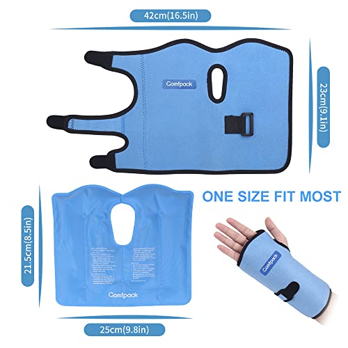 Comfpack Wrist Ice Pack For Carpal Tunnel, Reusable Hot Cold Therapy Hand Ice Pack Wrap Wrist Ice Brace For Hand Surgery, Rheumatoid, Tendinitis, Swelling, Injuries, Pain Relief #TOP6
