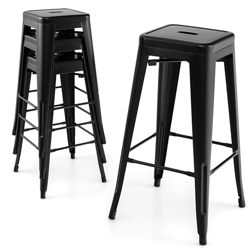 RELAX4LIFE Taburete de Bar de 4 Unidades