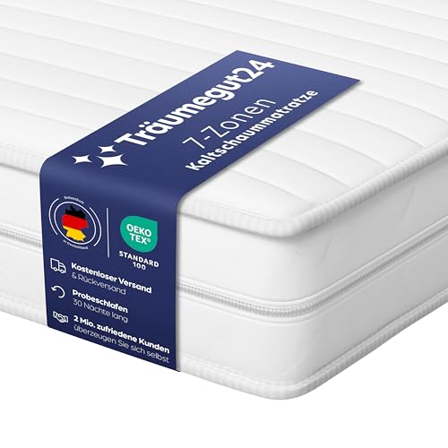 Träumegut24 HydroCell 7-Zonen Matratze 160x200 cm | H2&H3 | Ergonomische...