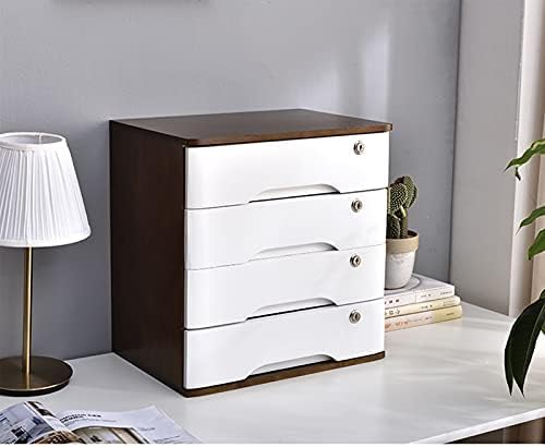 Armadietto da scrivania in legno con cassetti bloccabili A4 File nizer 2 cassetti forniture per ufficio cassettiera piatta armadietto per casa e ufficio uso durevole ed elegante