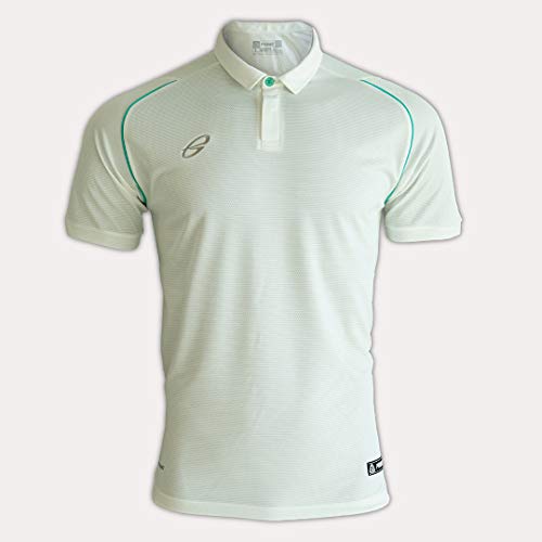 EGO Sport Premium Polo Golf Shirt with HIDROSMART Tech (White, Large)