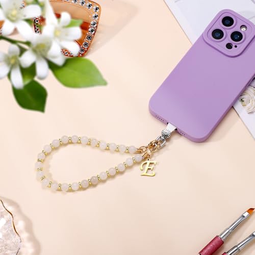 1 Set Beaded Phone Wrist Strap, Initial Phone Charms Detachable Letter B - Photo 62 sur 176