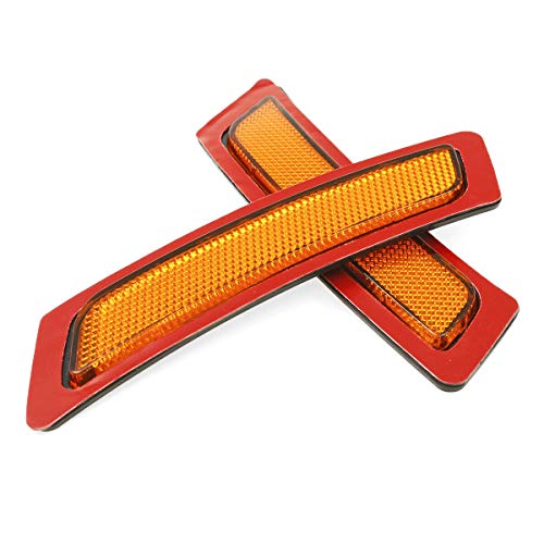 Image of 2pcs Compatible with BMW F10 5 Series 2011-2016 Front Side Marke Fender Bumper Reflector (Amber)