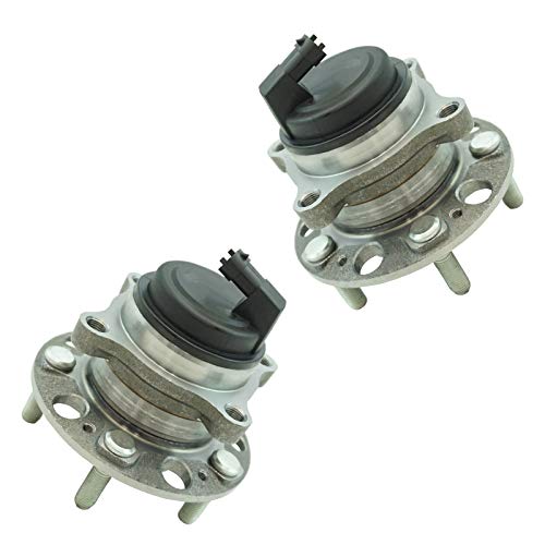 Image of TRQ Front Driver and Passenger Side Wheel Bearing and Hub Assembly Set 2 Piece Compatible with 2009-2014 Hyundai Genesis 2011-2016 Equus