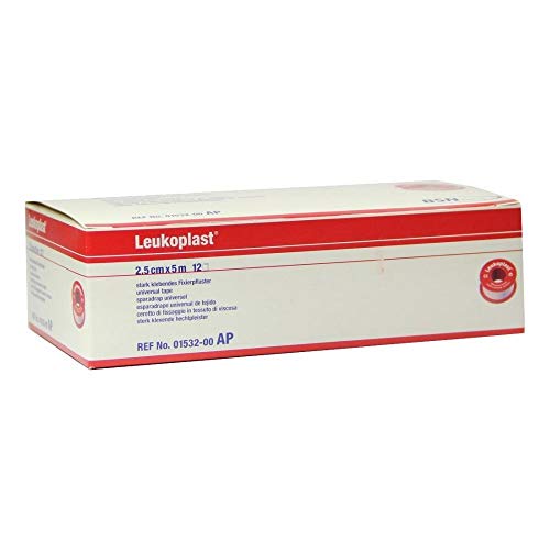 Pansement Leukoplast 2,5 cm x 5 m boîte de 12 rouleaux pour soin des plaies