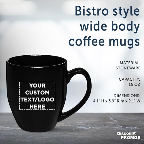 Set de 100 tazas grandes personalizadas de cerámica 16 oz miniatura 4