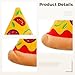 Toy Dog Pizza Shaped 2 Pcs, Plush Sound with Interactive, Fabric Soft Nylon, Dogs Medium Small for Great, Pizza Fun Design Slice