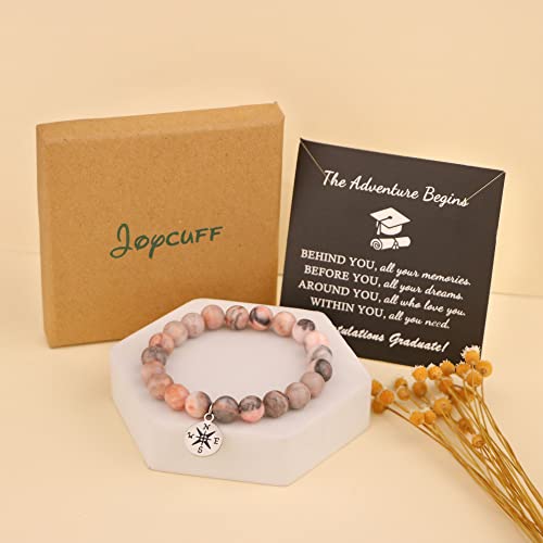 Image of Joycuff Graduation Gifts for Her Him Class of 2026 Graduation Bracelets Inspirational Graduation Compass Bracelet for Women College Graduation Gift for Him Her