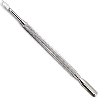 PrettyClaw Metal Cuticle Pusher Tool Double Sided for Manicure and Pedicure Stainless Steel Curved Edge Professional Salon...
