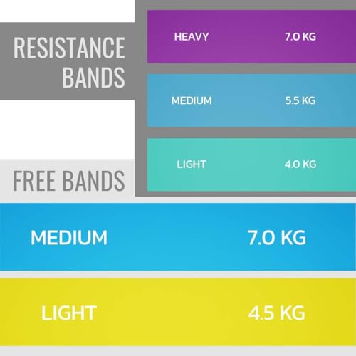 Image of Durafit Resistance Bands | Home Workout | Unisex | Toning | Exercise & Stretching | Mini Loop Bands | Pack of Multi-Color Bands (Resistance Band-B3-Pack of 5)