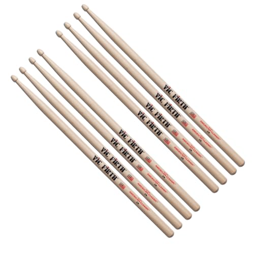Vic Firth American Classic 5A Drumsticks - 4 Pack