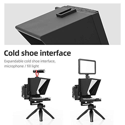 Hgcy Portable Teleprompter Kit Support Wireless Remote Control Compatible With Dslr Camera/Tablet/Smartphone For Vlog Live Broadcast #TOP3