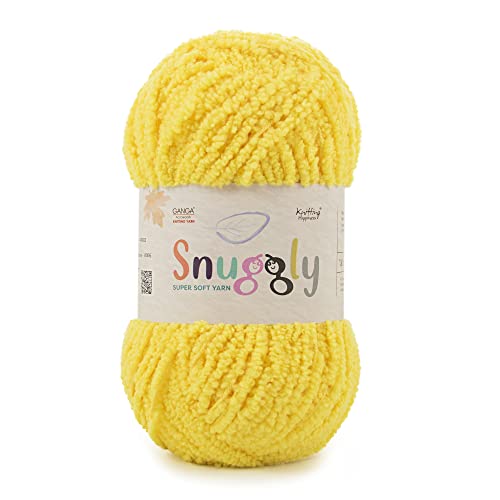 Image of Snuggly, 100% Polyester Yarn, Extra Soft Boucle Textured Yarn for Baby Articles, Shade No. SNG005