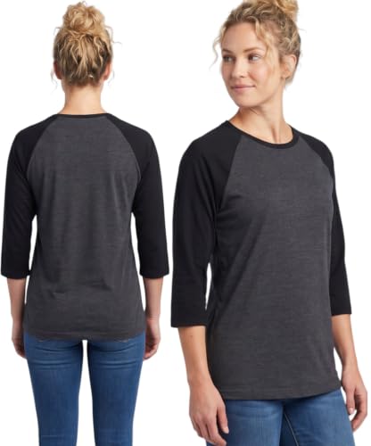Image of ToBeInStyle Women's Classic Two Color Cotton Baseball T-Shirts