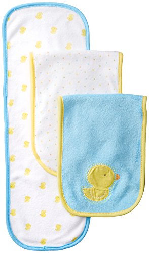 Gerber Unisex-Baby Newborn 3 Pack Neutral Terry Burp cloths, Yellow, One Size