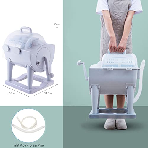 Mini handmatige wasmachine niet-elektrische droger, draagbare kleding ondergoed sok wasmachine compacte hand aangedreven was spinner, Voor campers/Camping/Reizen/Noodgevallen - Afbeelding 3