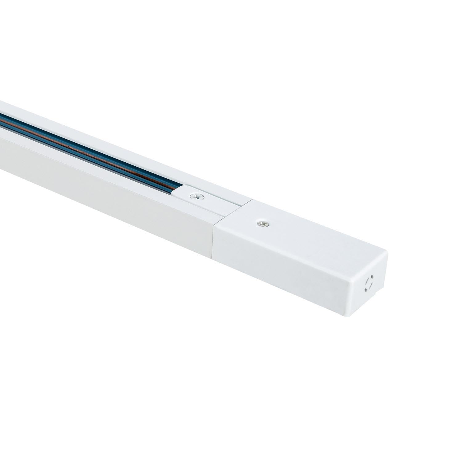 LEDKIA LIGHTING Carril Monofásico Aluminio para Focos LED 1 Metro Blanco