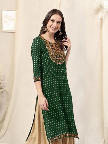 Image of MIRCHI FASHION Women's Straight Fit Paisley Printed And Embellished Kurta Set with Dupatta and Trouser