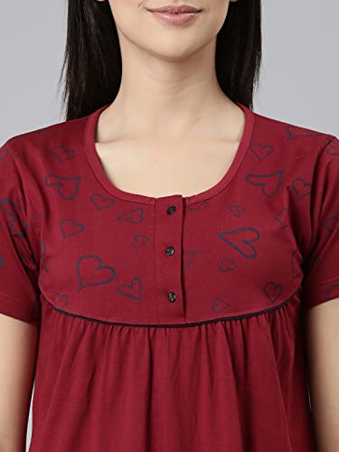 Image of KRYPTIC Womens Pure Cotton Printed Maxi Nightdress