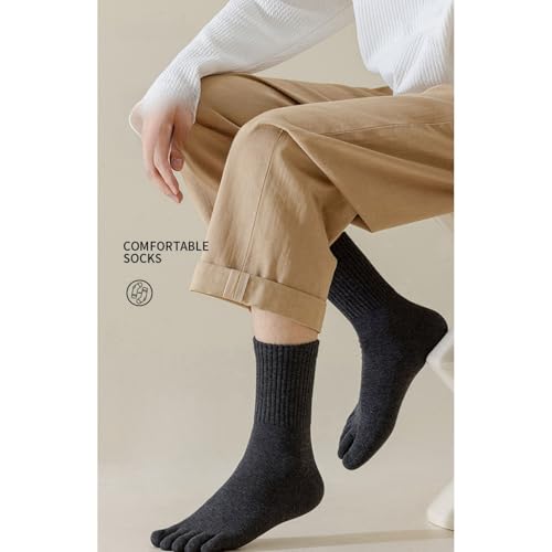Unisex Toe Socks Five Finger Socks for All Seasons Solid Color Series 162
