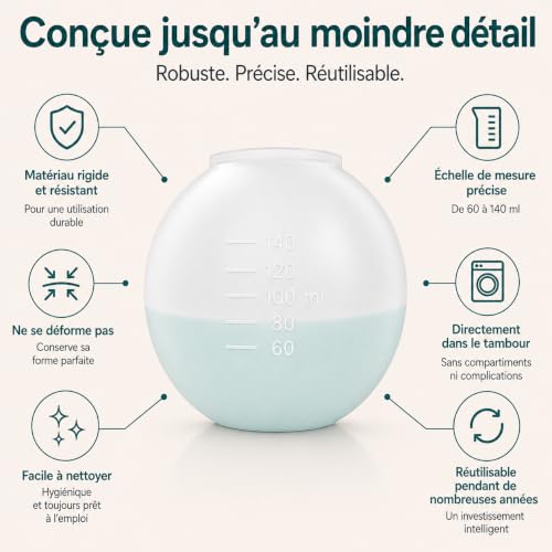 Boule de Dosage Lavage en Machine - Écologique pour Doseur Lessive Savon Liquide et en Poudre, Adoucisseur, Colorants pour Vêtements – vue 6