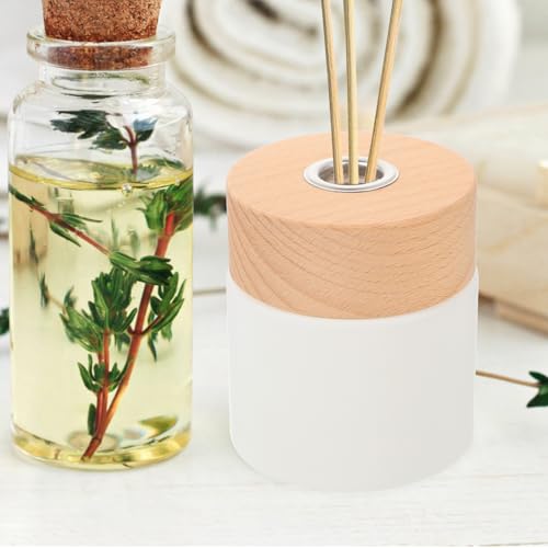 Difusora aceites de madera de 100ml LIFKICH botella reutilizable que mantiene aromas vivos 5
