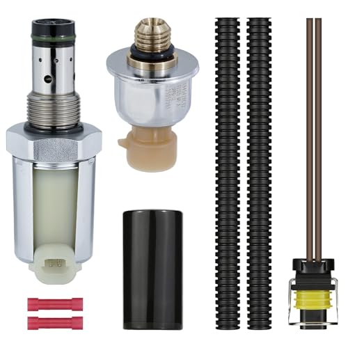 IPR Valve 6.0 Power-stroke Injector Pressure Regulator & ICP Control Sensor Compatible with 2003-2010 Ford Super Duty F250 F350 F450 F550 E350 E450 Excursion 6.0L Diesel Turbocharged 5C3Z9C968CA