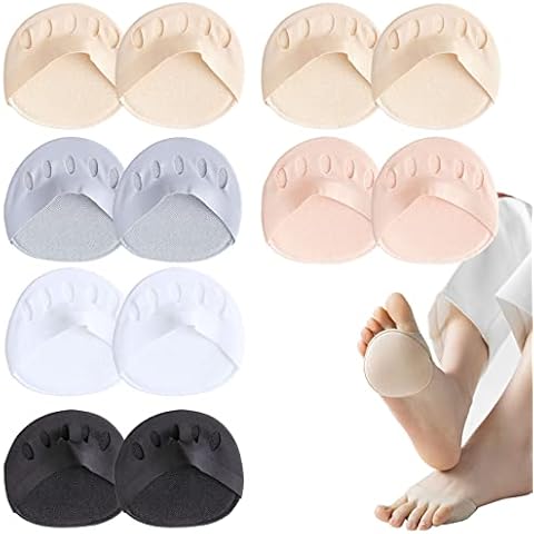 ZOCONE 6 Pairs Ball of Foot Cushion Pads for Women Reusable Honeycomb Forefoot Pads Prevention Pain Relief Foot Fatigue 5 Colors Non-Slip Metatarsal Pads for Women Suitable for Various Shoe Types Cover
