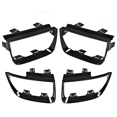 G-PLUS Tail Light Bezel Covers Kit Compatible with 2010-2013 Chevy Camaro LT LS SS,Glossy Black Set of 4