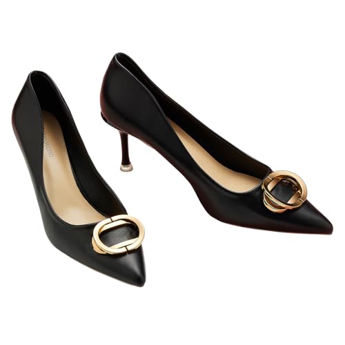 Image of C.Paravano Women's Pumps | Women Heels Closed Toe | Pumps Shoes Women | Chic Pointed Toe Design | Comfort Heels