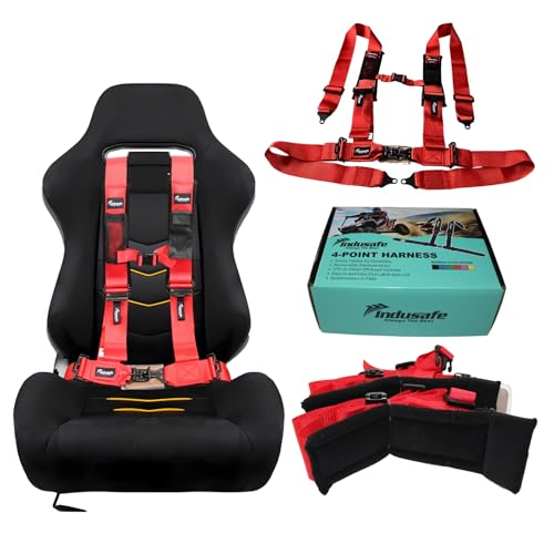Image of 4 Point Safety Harness with Padding, Latch and Link Safety Harness