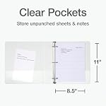 Oxford Binder, 1.5" Round Ring View Binder, ClearVue Covers on 3 Sides, XtraLife Hinge, Non-Stick PVC-Free, White, 350-Sheet Capacity, for School, Office, and Home Organization