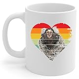 Lovesout Vintage Heart Shaped Marmoset Mug 11oz