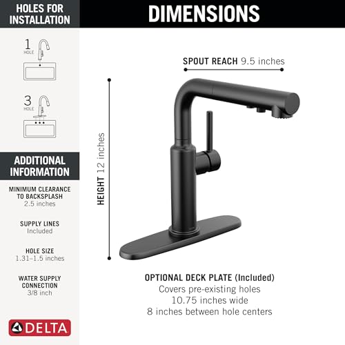 Delta-Faucet-Daneri-Pull-Out-Kitchen-Faucet-Black-Kitchen-Faucets-with-Pull-Out-Sprayer-Kitchen-Sink-Faucet-Faucet-for-Kitchen-Sink-with-Magnetic-Docking-Matte-Black-16879-BL-DST Delta Faucet Daneri Pull Out Kitchen Faucet Black Kitchen Faucets with Pull Out Sprayer Kitchen Sink Faucet Faucet for Kitchen Sink with Magnetic Docking Matte Black 16879 BL DST