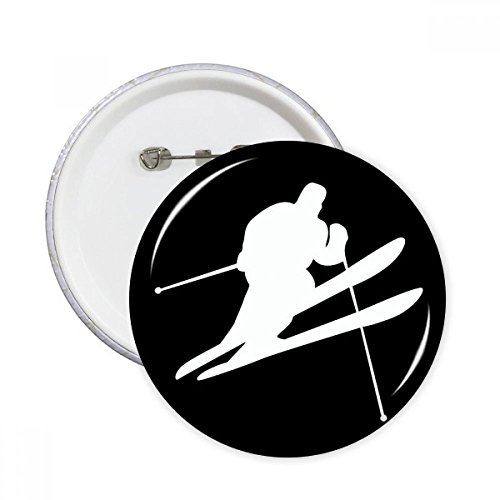 Badge rond ski 5pcs cadeaux originaux sports d'hiver