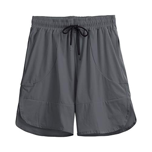 Ajcoflt Calções desportivos masculinos com cordão na cintura e bolsos laterais respiráveis Shorts de