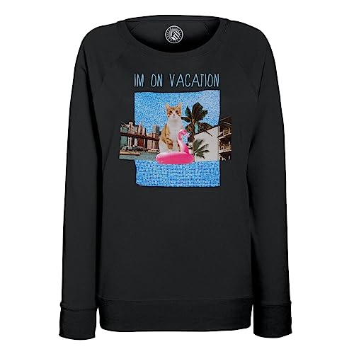 Sweatshirt femme I'm on Vacation chat pour un look de vacances décontracté