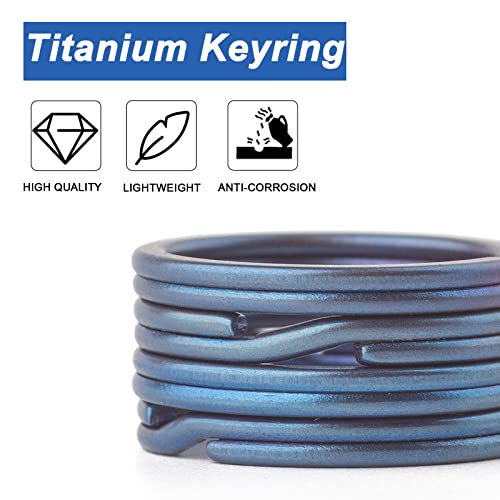 Image of FEGVE Titanium Key Chain Rings Split Rings 4 Pack - Durable, Lightweight and Corrosion-Resistant Keyrings for Home & Car Keys