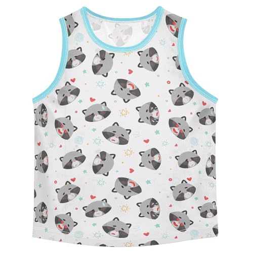 Baby Boys Sleeveless Tank Top Baby Raccoon Toddler Athletic Vest 3-10T