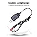 Tbest USB Charging Cable for 1573 Electric Toy Remote Control Alloy Engineering Car Toy Vehicle(Black) -Cable