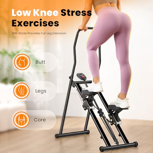 Image of Vertical Climber, Pro Stair Stepper for Full-Body Workout, Compact & Foldable Cardio Exercise Stair Climber with Extended Step Range, Improved & Adjustable Handlebar & Pedals.