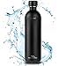 Produktbild MATE OF STEEL® 100% Plastikfreie 1000ml Edelstahl Flasche Kompatibel mit Sodastream Easy & DUO - Spülmaschinenfest | 1 Liter Trinkflasche aus Metall Soda Flaschen Ersatzflaschen (Black, 1.0L)