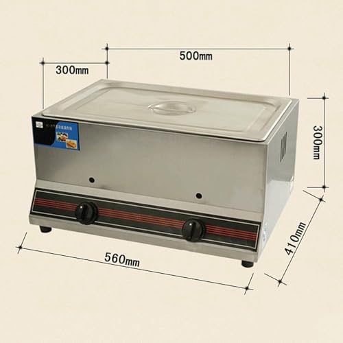 Friteuse à gaz 22L en acier inoxydable à double panier pour table de restaurant - 5