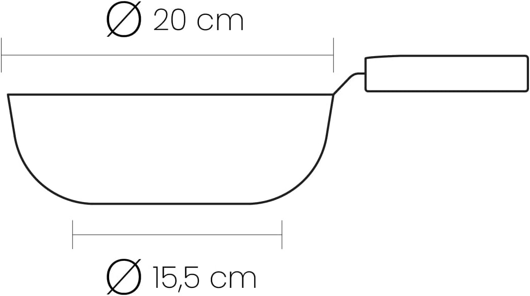 IBILI Quarzo Frying Pan, 20 cm, Aluminium, Quantanium Non-Stick Coating, Suitable for Induction Hobs
