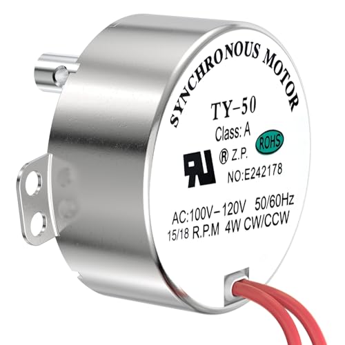 Synchronous Motor 100-120V AC 50/60Hz 15-18RPM Shaft Rotation CW/CCW 4W Gear Electirc Motor with UL Certificate