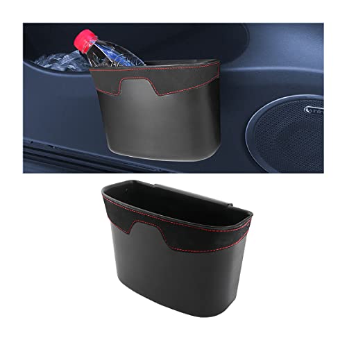 Image of AUCELI Car Trash Can, Dustbin Container for Auto Seatback, Hanging Mini Car Garbage Bin, Portable Rubbish Waste Basket Storage Organizer with Clip, Interior Accessories for Vehicle Home Office
