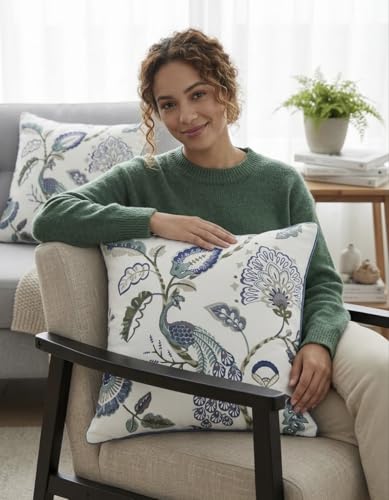 Image of Handmade Throw /Pillow Cushion Cover : 100% Cotton Fabric : High Thread Count : Set of 5